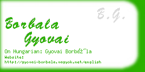 borbala gyovai business card